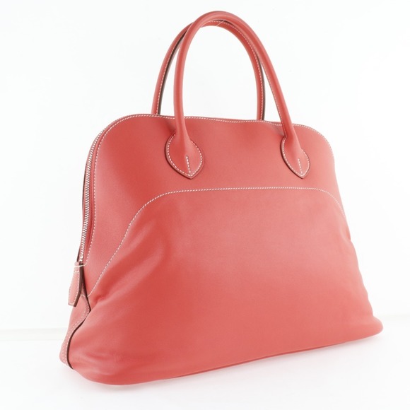 Hermes Bolide Relax 35 Sikkim Rose Jaipur Red □P Women's Handbag - Picture 3 of 9